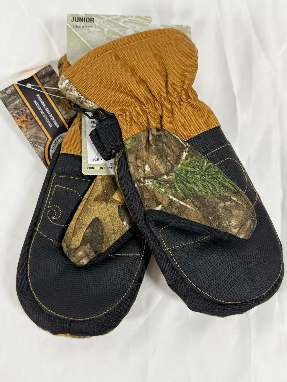 Carhartt Realtree Junior Camo Hunting Mittens XL
